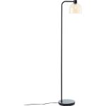 Brilliant Lampada Post Casto Vetro Metallo Nero Beige | Adatto per 1x E27