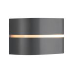 Nordlux Sibelis Luce Da Parete Aluminium Grigio | IP44 - Adatto per E27