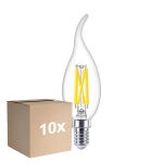 Confezione Multipack 10x Philips MASTER LED E14 Piegato-tip Candela Filamento Chiara 3.4W 470lm - 922-927 Dim To Warm | Miglior Resa Cromatica - Dimmerabile - Sostitutiva 40W