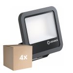 Confezione Multipack 4x Ledvance Proiettore LED Aluminium Nero 69W 10000lm 100D - 865 Luce Del Giorno | IP66 - Simmetrico
