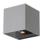 D'Lite Luce Da Parete Nova Aluminium Grigio Up & Down 4.9W 480lm - 830 Luce Calda -  | IP54 - Angolo del fascio regolabile