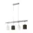Eglo Luce Pendente Townshend 2 Acciaio Legna Bianca Marrone | IP20 - Adatto per 4x E27 