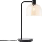 Brilliant Lampada Da Tavolo Casto Vetro Metallo Nero Beige | 190mm - Adatto per 1x E27