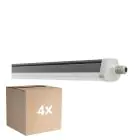 Confezione Multipack 4x Ledvance Stagna Reglette Stagna FLEX Cablaggio Entra/Esci 42W 6800lm - | IP66 - Sostitutiva 2x 58W