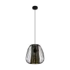 Eglo Luce Pendente Curasao Acciaio Nero | IP20 - Adatto per 1x E27 